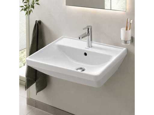 Évier Duravit 236655 D-NEO 550 mm blanc avec trou de robinet et trop-plein