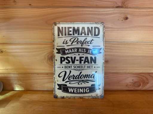 Metall-Werbeschild