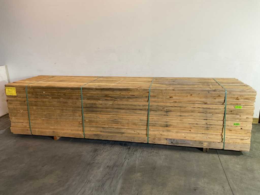 Vuren plank 420x10x2 cm (30x)
