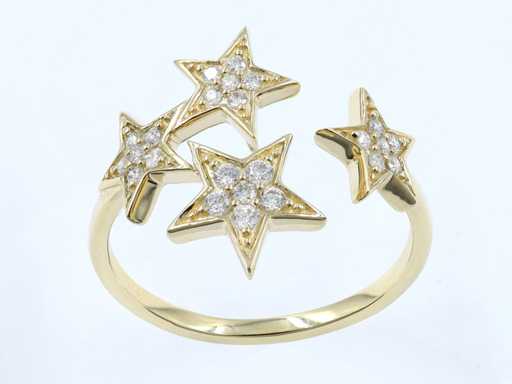 14 KT Yellow Gold Ring With Natural Diamonds