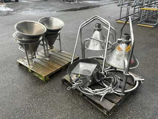 Pâlnie din oțel inoxidabil (8x)