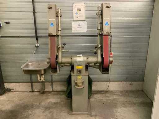 Ponceuse à bande industrielle double Förbjudet
