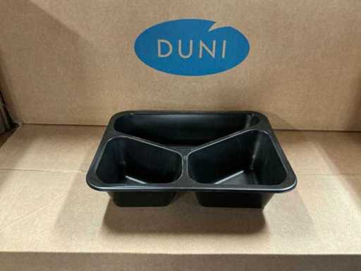Partij Duni Trays 3Componenten Rectangular Black 227x178x50mm (4104x)