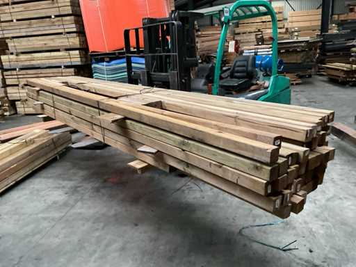 Kiefernimprägnierter Mast gegabelt 400x6,8x6,8 cm (50x)