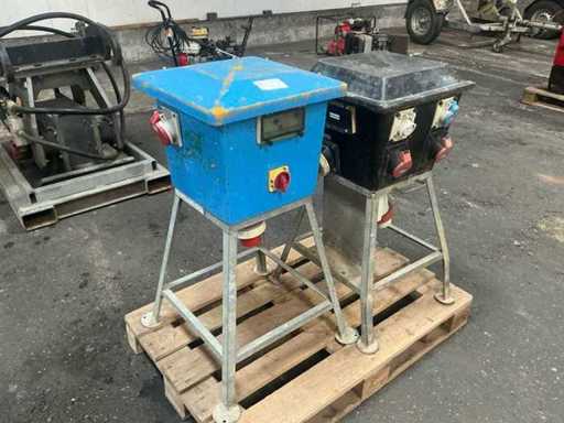 Mobile power distribution boxes (construction power cabinets) (2x)