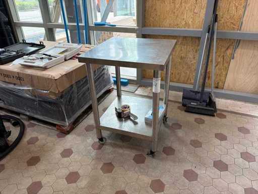 Mobile stainless steel workbench
