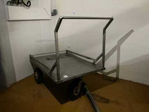 3-wheel stainless steel trolley