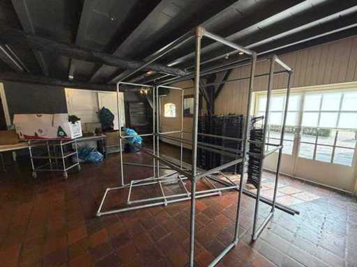 Galvanized Wardrobe including clothes hangers (3x)