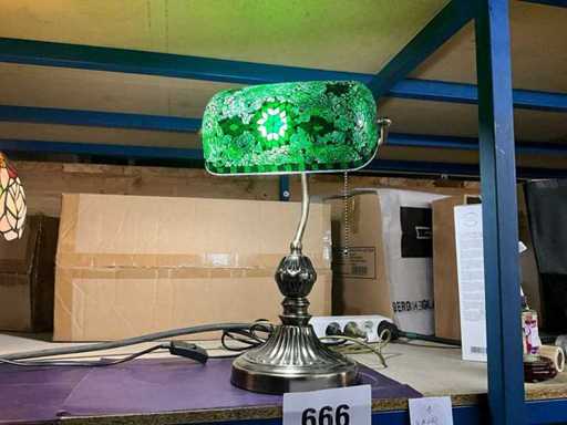 Pate de Verre Notarlampe vintage