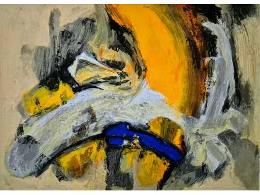 Acrilico su carta Hans van Horck 'Percezione'