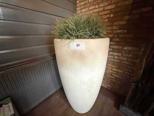 Design vase including artificial plant