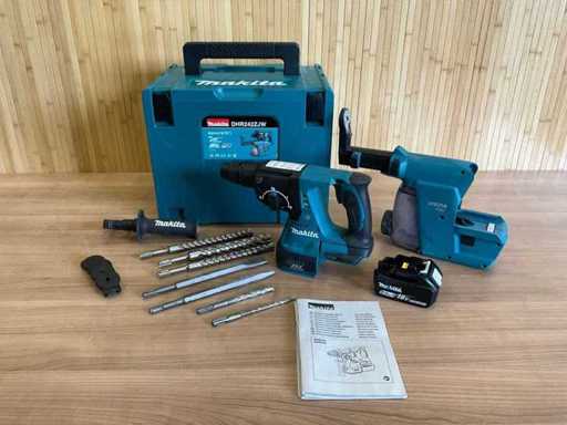 Makita DHR242ZJW Combihamer met HEPA-filter