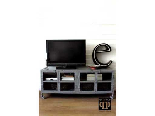 Quip & Co - Industrial 4-door TV cabinet