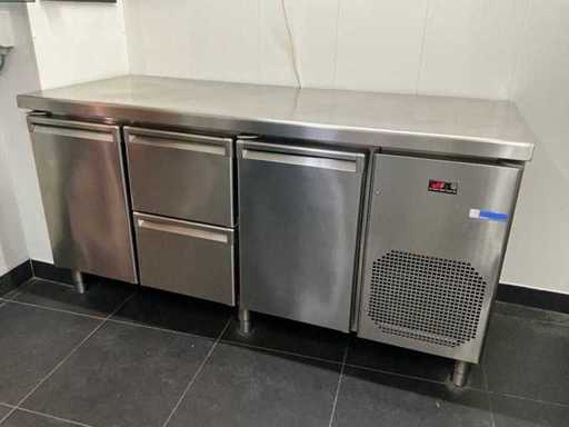 Jordao Cooling Systems Edelstahl-Kühlwerkbank – 3 Türen, 2 Schubladen