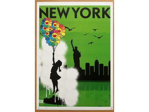 DEATH NYC : Banksy Girl with Balloon in New York 59/100