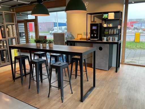 Coffee bar with bar table
