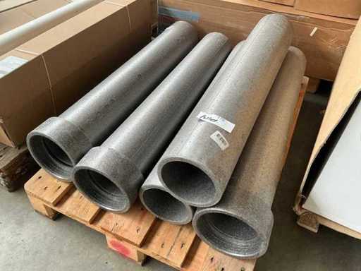 EPS insulation shells for flue gas exhaust and ventilation ducts (5x)