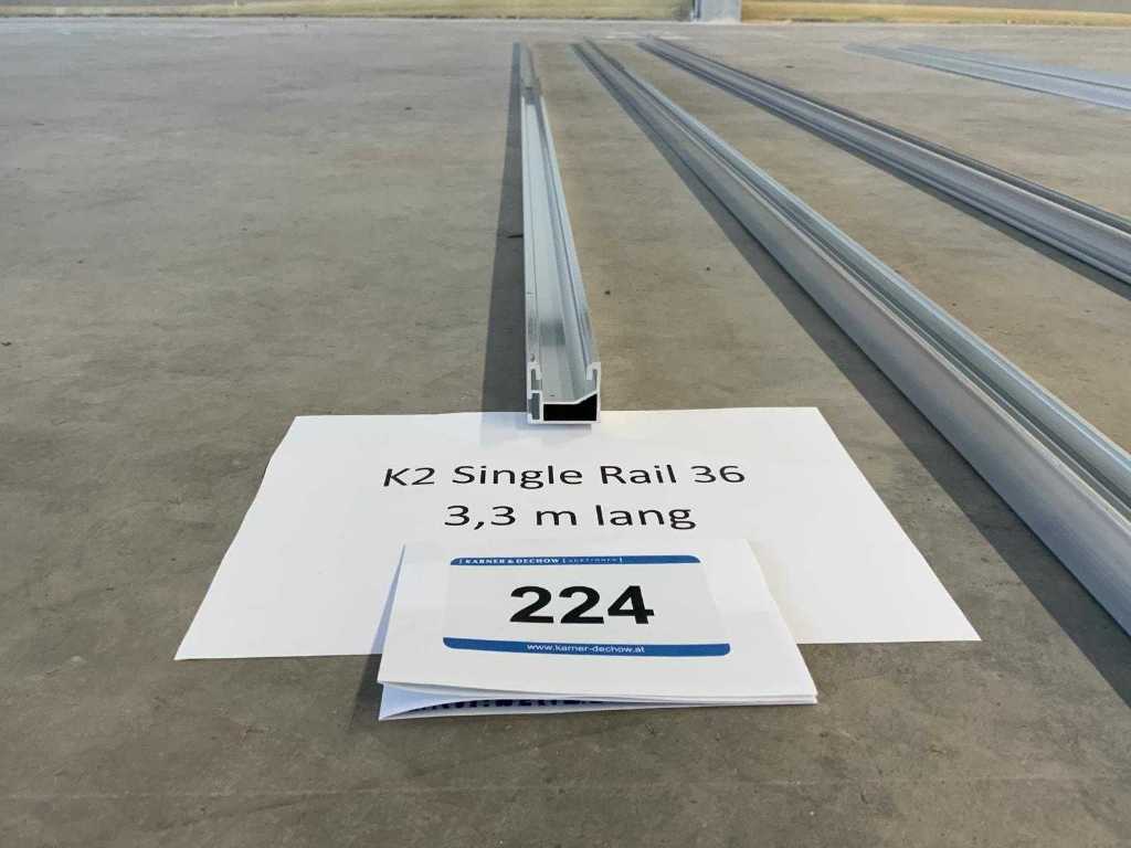 K2 Single Rail 36 - 3.3 m long - 20 pcs