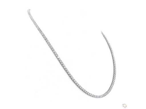 Platina ketting met 12,12 crt. diamant