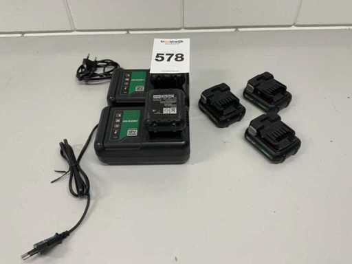 Hikoki 12V Peak-Akkus und Ladegeräte