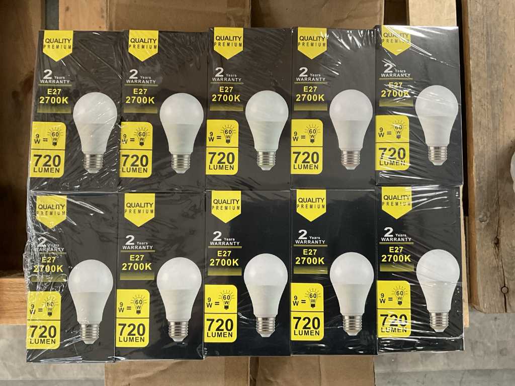 100x LED lamp - E27 9W