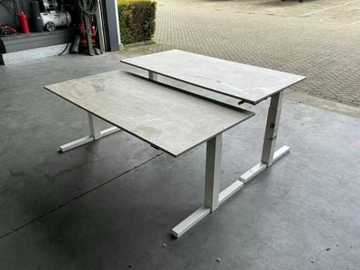 Gispen Verstellbarer Bürotisch 160x80 cm (2x)