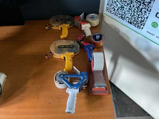 Stickertangen en plakbandrollen (6x)