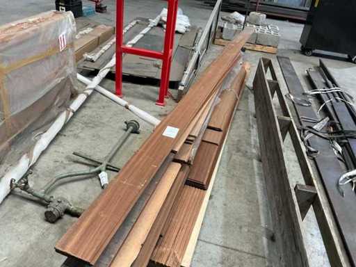 Batch of various wooden planks