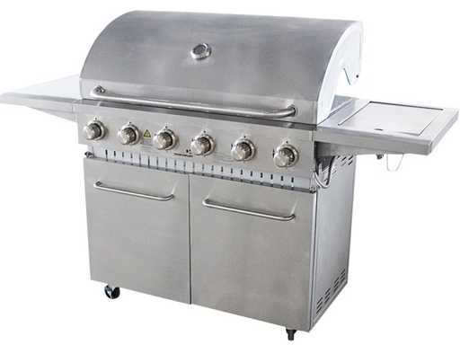 Gas bbq - RVS - Vonato - 0 - RVS Traditionele Grill Elite 6