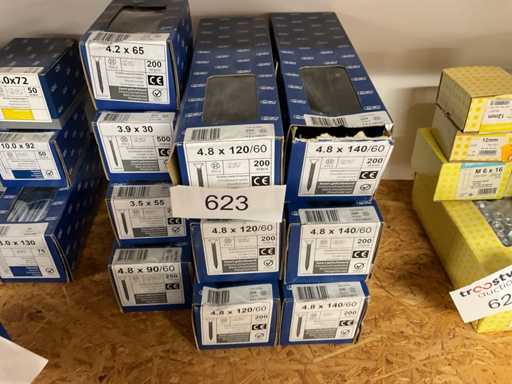 10 boîtes de vis de montage rapide