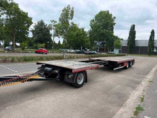 2007 GS Meppel AV-2800 LCU uitschuifbare vlakke aanhanger