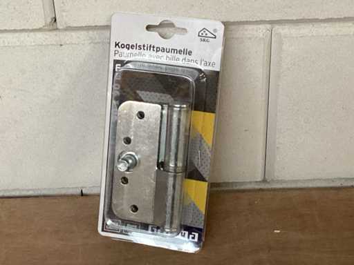 Gamma kogelstift paumelle 90x90 mm, ronde hoek (88x)