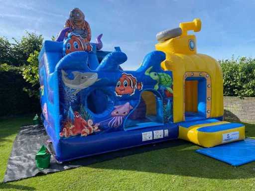 Springkasteel yellow sub marine