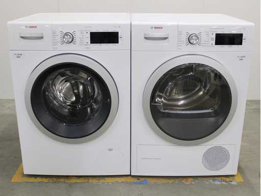 Série Bosch|8 Machine à laver VarioPerfect & Série Bosch|8 Sèche-linge à condensateur autonettoyant