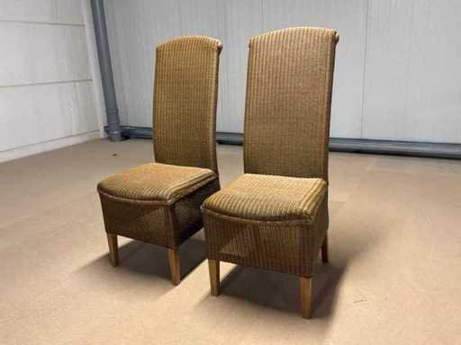Chaise à manger à métier à tisser (2x)