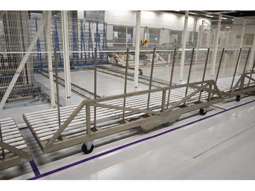 2018 Masévon OCC, 10-częściowy szklany wózek transportowy ze stali nierdzewnej