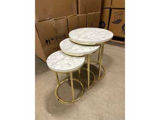 Luxe driedelige bijzettafel 