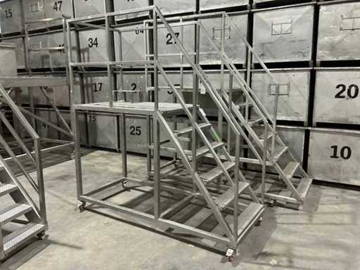 RVS verrijdbare bordestrap