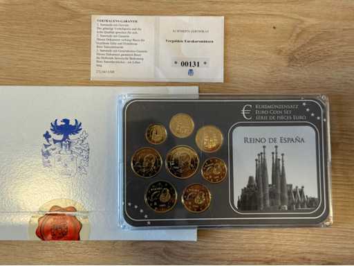 Euro Coinset Placată cu aur în Spania