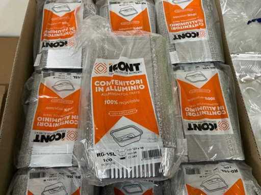 Partij diverse aluminium bakjes (10600x)