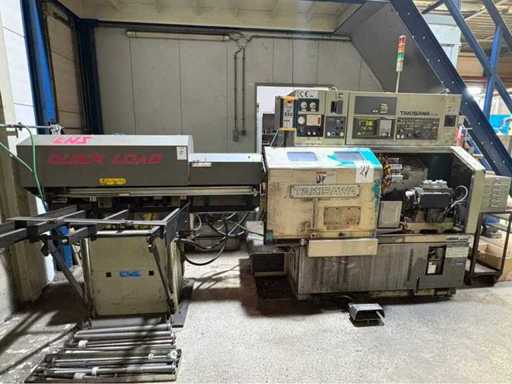 1995 Takisawa TC-20 CNC lathe with LNS bar feeder
