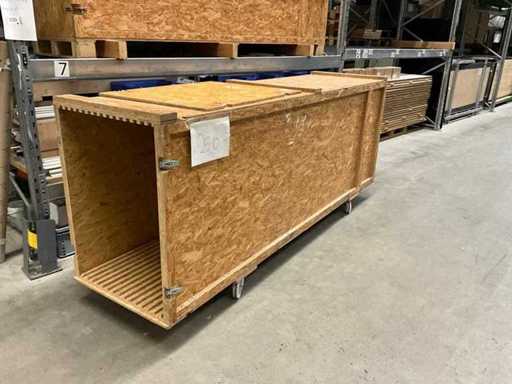 Gilnhammer Verpackungskiste auf Rollen für 15 Platten 3000mm x 1000mm ##2510##