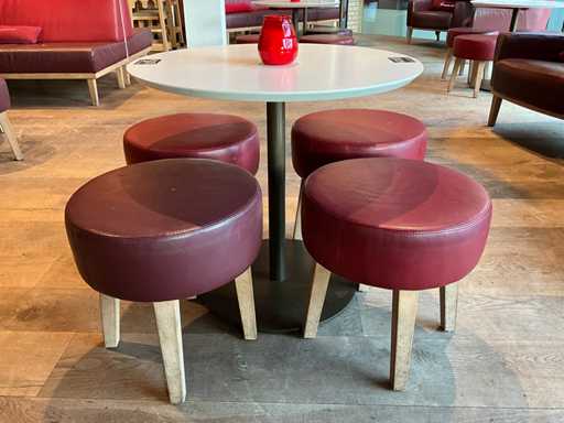 Hutten - Bistrotafel met 4 krukken