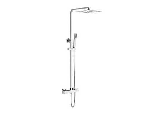 ENSEMBLE DE DOUCHES DE PLUIE QUADRO - THERMOSTATIQUE - MONTÉ EN SURFACE - BELGAQUA - CHROME