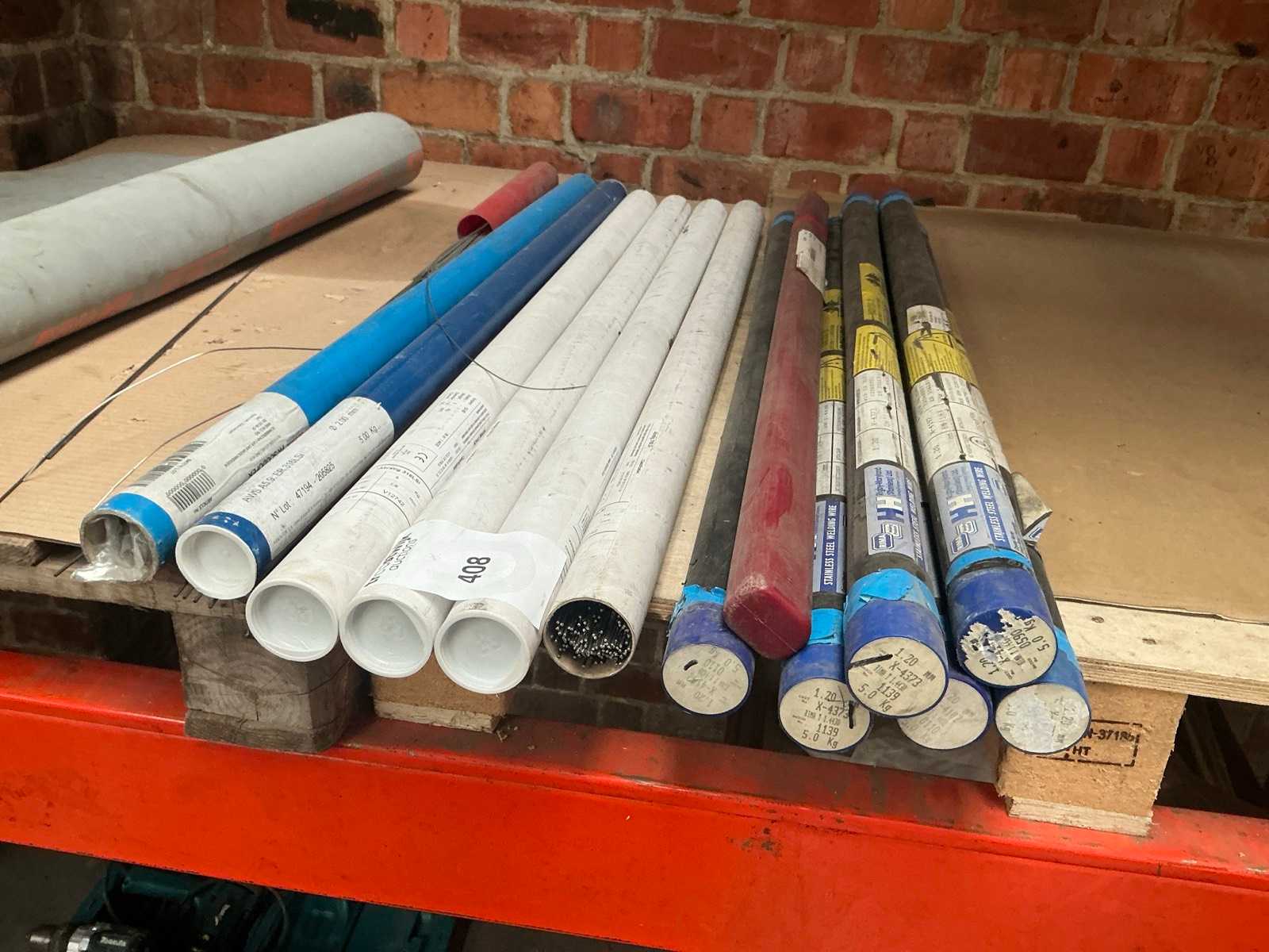 Welding rods in tube (13x)