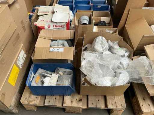 Batch of central heating, ventilation and installation materials