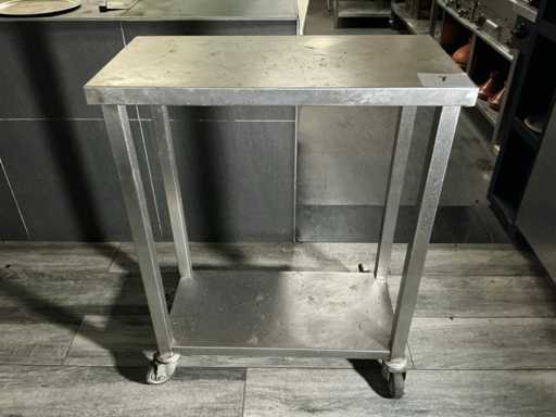 Verrijdbare Rvs werktafel