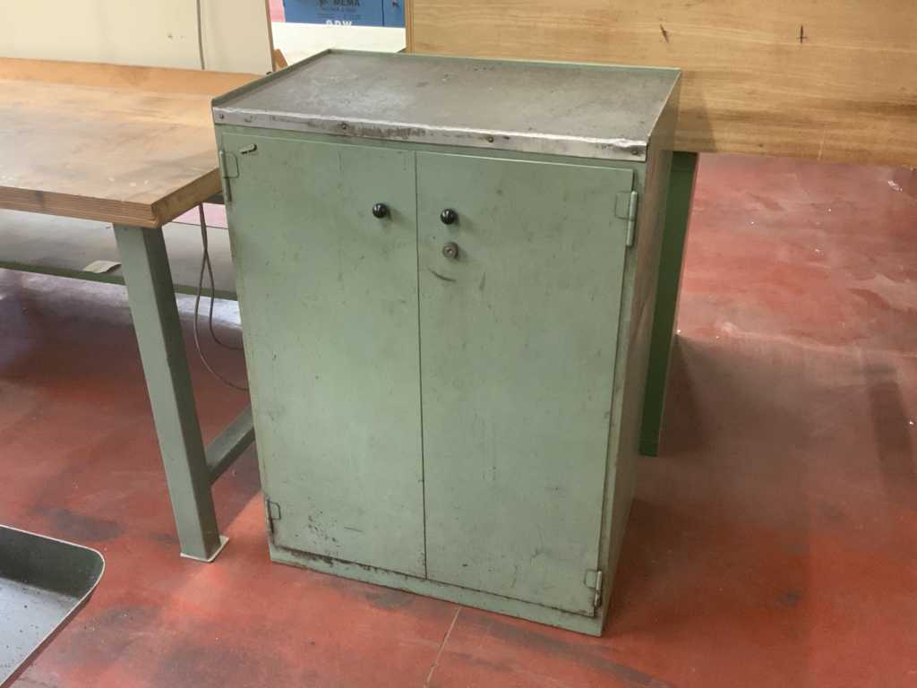 2-door cabinet with machine tools