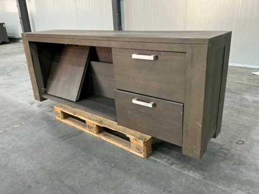 Dębowa szafka kredencyjna 78x205x44cm