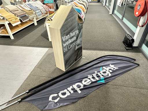 2 Beachvlaggen en decor element "Welkom" 